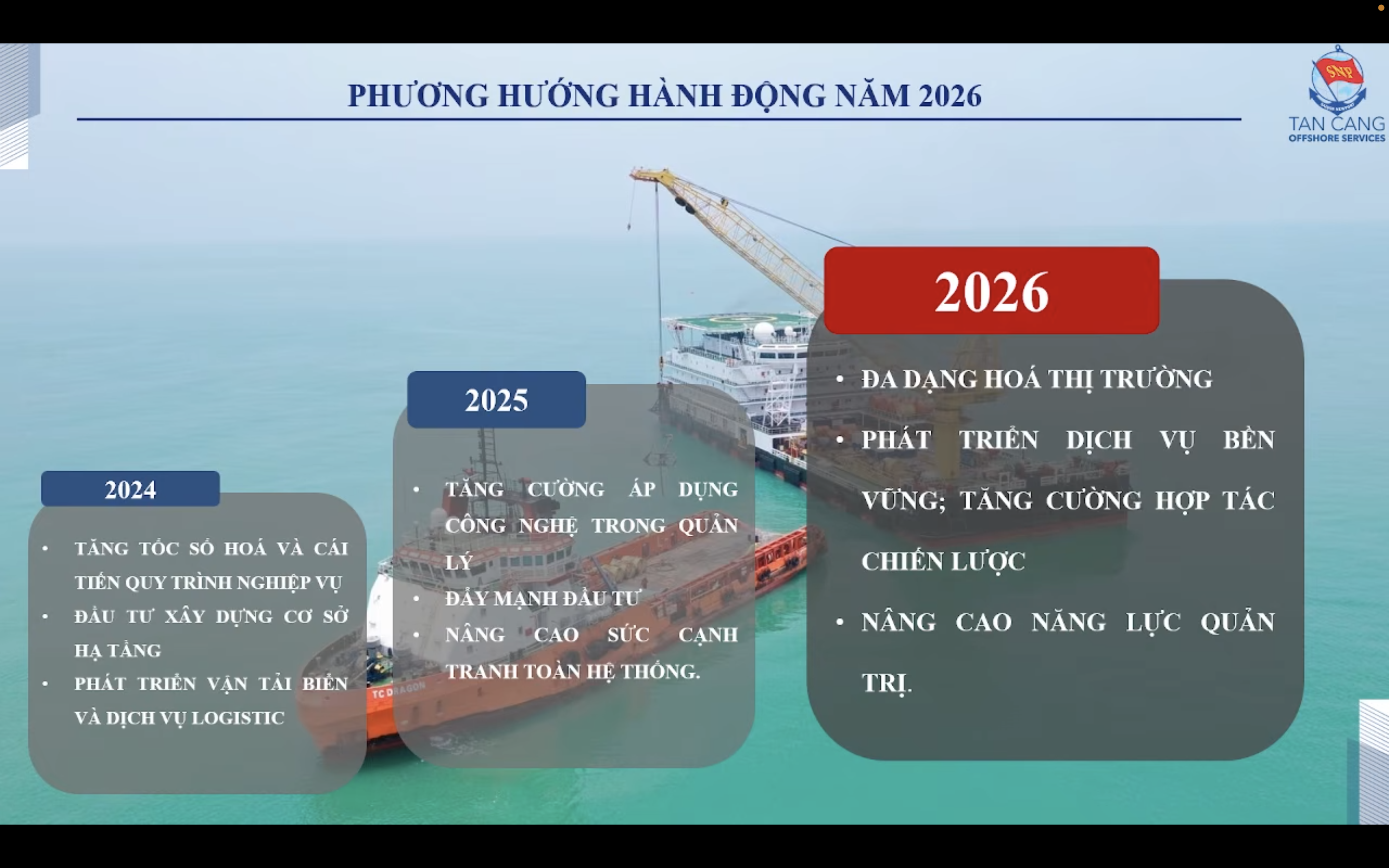 Phương hướng 2026: đa dạng hoá thị trường, phát triển dịch vụ bền vững, nâng cao năng lực quản trị.